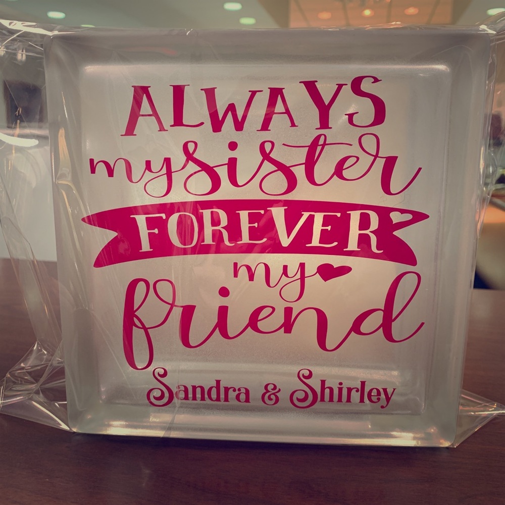 Sister Light Block!  Custom order with Any names!